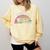 Introverted But Willing To Discuss Cats Rainbow Comfort Colors Sweatshirt Butter
