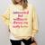 Introverted Willing To Discuss Curly Horse Introvert Comfort Colors Sweatshirt Butter
