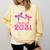 Kids Class Of 2031 Kindergarten Girls Graduation T-Shirt Comfort Colors Sweatshirt Butter