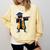 Kids HBCU Boys Grad Dabbing Graduation Comfort Colors Sweatshirt Butter