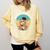 Kids Pre-K Graduate Sloth Cap And Gown Cute Preschool Graduation Comfort Colors Sweatshirt Butter