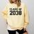 Kindergarten Class Of 2038 First Day School Graduation Comfort Colors Sweatshirt Butter