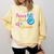 Last Day Of School Peace Out Grade 4 Graduation Kids Comfort Colors Sweatshirt Butter