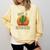 Not A Hugger Cactus Retro Sunset No Hugging Introvert Comfort Colors Sweatshirt Butter