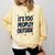 Too Peopley Outside Introvert Quote Comfort Colors Sweatshirt Butter