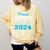 Proud Grandma Of 5th Grade Graduate 2024 Family Graduation Comfort Colors Sweatshirt Butter