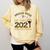 Proud Mom Of Two 2021 Graduates Twin Mama Graduation Leopard Comfort Colors Sweatshirt Butter