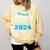 Proud Step Dad Of 5th Grade Graduate 2024 Family Graduation Comfort Colors Sweatshirt Butter