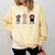 Rock Paper Scissors Hand Game Cute Paw Cat Introvert Comfort Colors Sweatshirt Butter