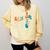 Senior 2026 Class Of 2026 Retro Groovy Graduation Grad Women Comfort Colors Sweatshirt Butter