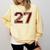 Senior 2027 Maroon Senior Class Of 27 Jersey Graduation Comfort Colors Sweatshirt Butter
