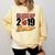 Senior Class Of 2019 Tshirt Graduation Students Football Comfort Colors Sweatshirt Butter