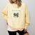 Senior Class Of 2026 Cheerleading Coquette Bow Graduation Comfort Colors Sweatshirt Butter