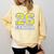 Senior Class 2026 Graduation Yellow Blue Letters Comfort Colors Sweatshirt Butter