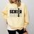 Senior Class Of 2026 Varsity Text Graduation Comfort Colors Sweatshirt Butter