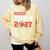 Senior Football Mom 2027 Team Class Of 2027 Graduation Mom Comfort Colors Sweatshirt Butter