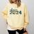 Senior Graduation Class Of 2024 Cute Senior 2024 Flowers Comfort Colors Sweatshirt Butter