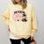 Senior Mom Class Of 2027 Cute Cat Graduation Pink Bows Girls Comfort Colors Sweatshirt Butter
