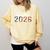 Senior Year 2026 American Flag USA Graduation Class Of 2026 Comfort Colors Sweatshirt Butter