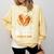 Women's Senior Niece Class Of 2026 Basketball Graduation Heart Comfort Colors Sweatshirt Butter