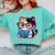 Adorable Book Lover Calico Cat With Reading Glasses Cute For Men Women Kids Comfort Colors Sweatshirt Butter