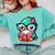 Adorable Book Lover Humming Bird With Reading Glasses Cute Comfort Colors Sweatshirt Butter