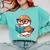 Adorable Book Lover Mallard Duck With Reading Glasses Cute Comfort Colors Sweatshirt Butter