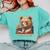 Bear Reading Book Glasses Library Zoo Teacher School Animal Comfort Colors Sweatshirt Butter
