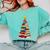 Book Christmas Tree Book Lover Teacher Librarian Comfort Colors Sweatshirt Butter
