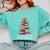 All Booked For Christmas Book Christmas Tree Lights Comfort Colors Sweatshirt Butter