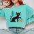 Cat Midcentury With Book And Coffee Atomic Age Mid Century Comfort Colors Sweatshirt Butter