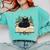 Cat On Open Book Mushrooms Ferns Dark Academia Comfort Colors Sweatshirt Butter