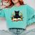 Cat Shirts For Women Book Lover Shirt Cute Cat And Book Premium Tri-Blend Comfort Colors Sweatshirt Butter