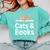 Cats And Books Comfort Colors Sweatshirt Butter