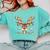 Christmas Librarian Reindeer Matching Family Book Lover Xmas Comfort Colors Sweatshirt Butter