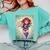 The Crimson Crescent 90s Retro Comic Book Superheroine Art Comfort Colors Sweatshirt Butter