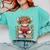Cute Baby Highland Cow With Reading Book Bookworm Comfort Colors Sweatshirt Butter