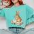 Cute Bunny Reading Book Glasses Bookworm Comfort Colors Sweatshirt Butter