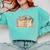 Cute Cat Sleeping On Books Comfort Colors Sweatshirt Butter