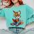 Cute Coyote With Book I Kids Coyote Comfort Colors Sweatshirt Butter