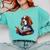 Cute Dog Basset Hound Reading Book Comfort Colors Sweatshirt Butter