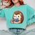 Cute Hedgehog Book Lover Readers Animal Reading Comfort Colors Sweatshirt Butter