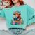 Cute Highland Cow Reading Book Baby Cow Bookworm Comfort Colors Sweatshirt Butter