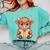Cute Highland Cow Reading Book Comfort Colors Sweatshirt Butter