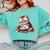 Cute Kitten Bookworm Adorable Cat With Glasses Reading Book Comfort Colors Sweatshirt Butter