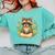 Cute Raccoon Reading Book Flowers Floral Comfort Colors Sweatshirt Butter