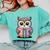 Cute Reading Owl Book Lover Teacher Librarian Bookworm Comfort Colors Sweatshirt Butter