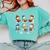 Cute Snowman Reading Books Christmas Winter Book Lover Comfort Colors Sweatshirt Butter