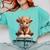 Highland Cow Reading Book Bookworm Comfort Colors Sweatshirt Butter