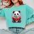 Panda With Book For Reading Enthusiasts Comfort Colors Sweatshirt Butter